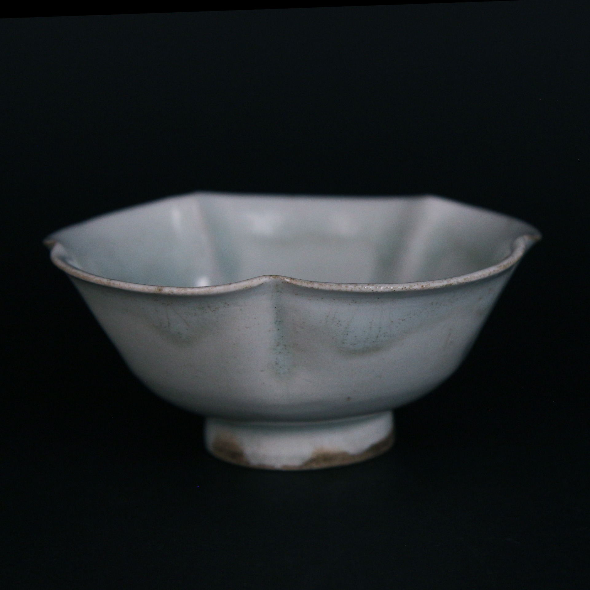 U0814-1中国美術 宋時代 白磁輪口杯 盃 湯飲 茶碗 茶道具 唐